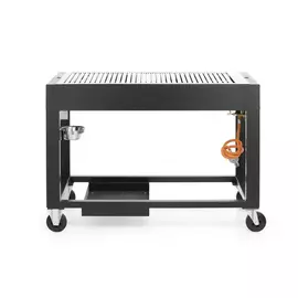 HENDI Gasbarbecue Tampa Zwart, 10kW, 1260x580x(H)900mm - 700044