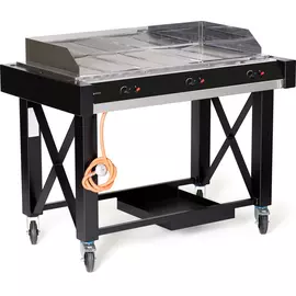 HENDI Gasbarbecue Atlanta Zwart, 13 kW, 1285 x 770 x (H) 917 mm - 700105