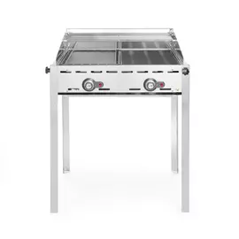 HENDI Green fire met 2 branders 2 roestvast stalen Gastronorm 1/1 roosters, 11,6kW, 740x612x(H)825mm - 149621