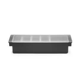 BarUp Ingrediëntenhouder - 5 containers Zwart, 480x150x(H)100mm - 552131
