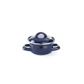 HENDI Soep- sauspannetje - met deksel zwart, 0,8L, ⌀140x(H)110mm - 625705