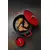 HENDI Braadpan geëmailleerd gietijzer 0,27L, Rood, 130x100x(H)48mm - 626856
