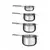 HENDI Maatbekers - set van 4 stuks. 135x80x(H)45mm - 596494