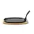 HENDI Gietijzeren schaal met houten onderlegger en greep Zwart, 280x140x(H)30mm - 629383