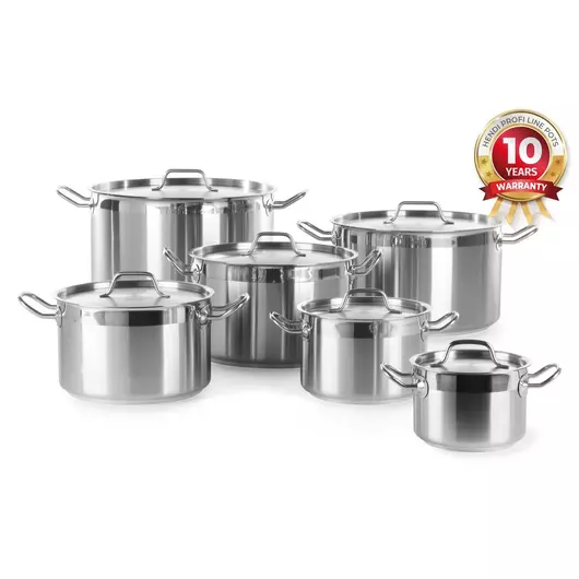 HENDI Kookpan middel - met deksel 4L, ⌀200x(H)130mm - 831205