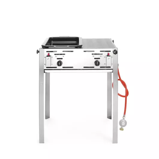 HENDI Roast-Master Maxi 50/50 gasbarbecue - 11 kW, 850 x 675 x (H) 600 mm - 154540