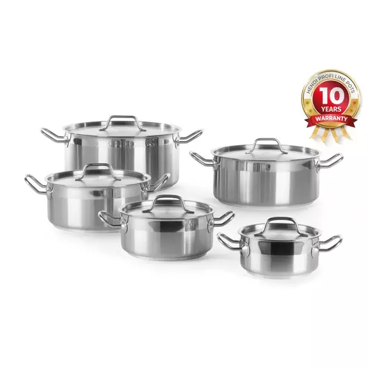 HENDI Stew pan low - with lid 4,8L, ⌀240x(H)105mm - 830406
