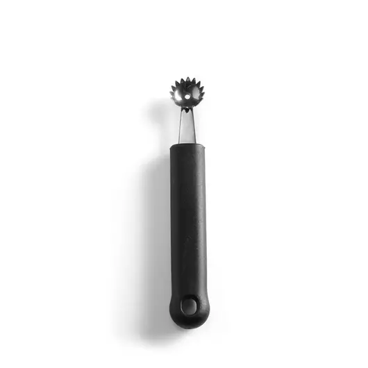 HENDI Meloenbolletjeslepel gekarteld Zwart, (L)150mm - 856024
