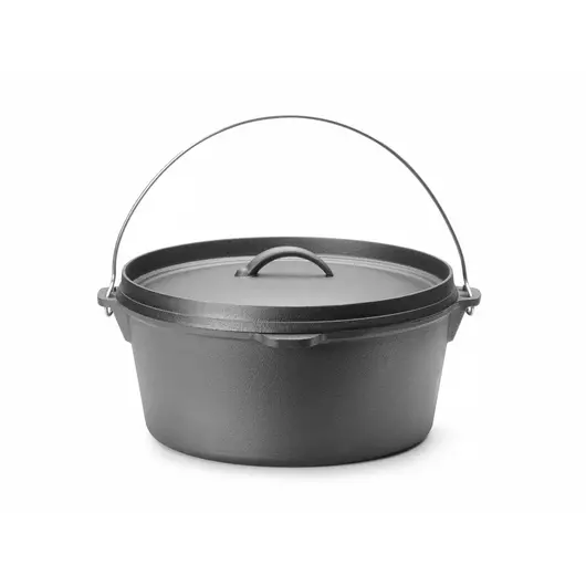 HENDI Gietijzeren pan 7,2L, Zwart, ⌀310x(H)155mm - 629376